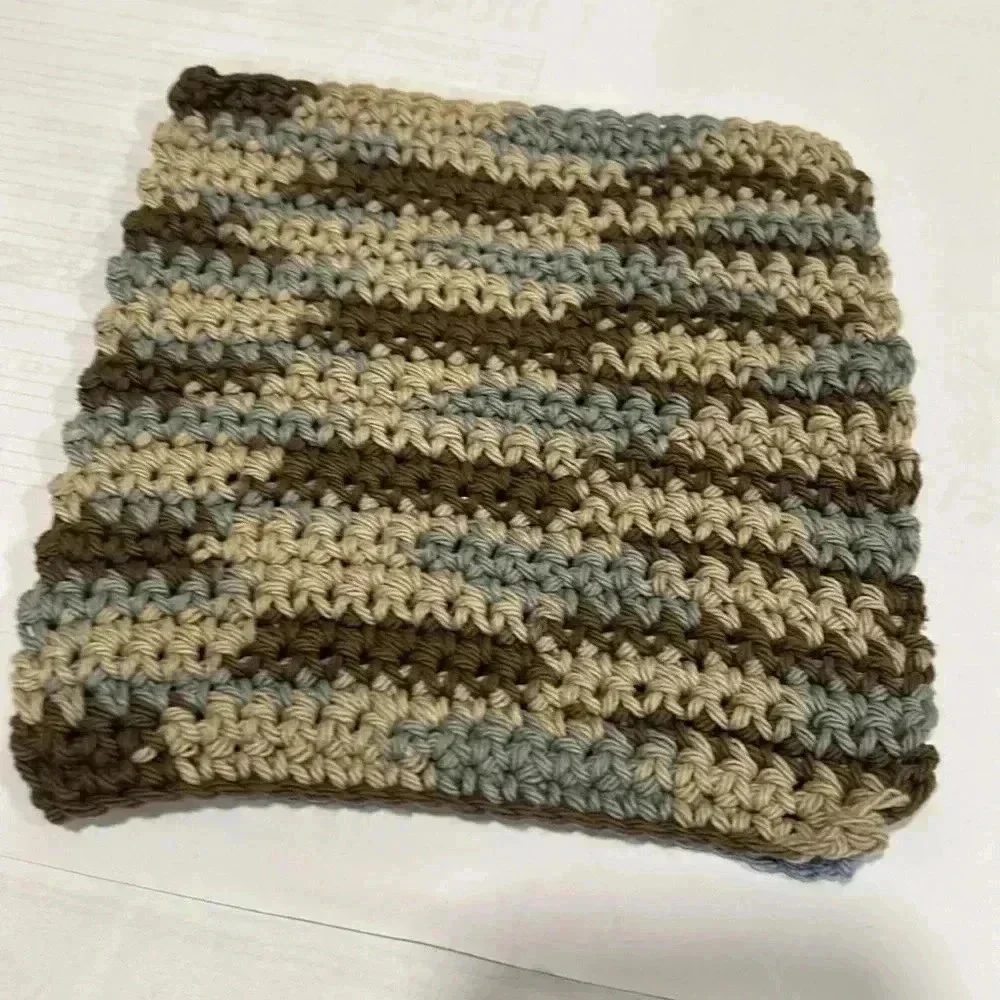 Hand Crocheted Washcloth/Dishcloth - Set of 3